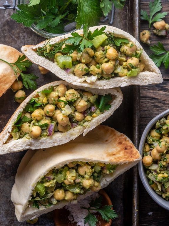 Chickpea Salad Stuffed Pita