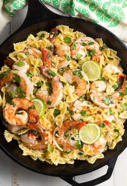 Chili Lime Chicken and Shrimp Pasta