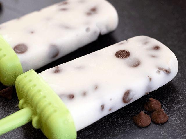 Chocolate Chip Yogurt Popsicles