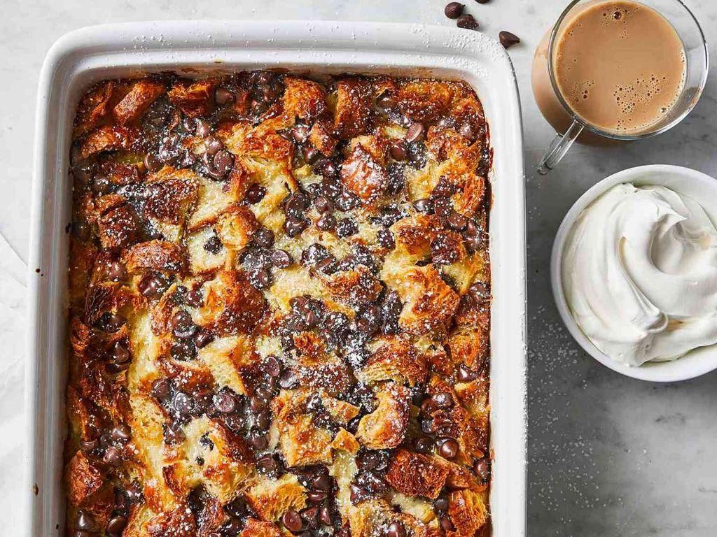 Chocolate Croissant Pudding