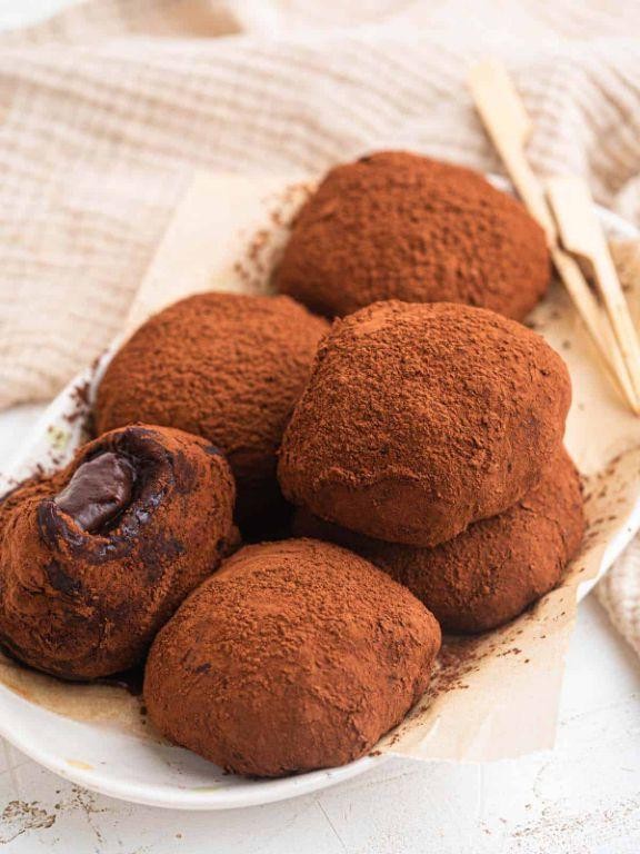 Chocolate Filled Mochi Balls
