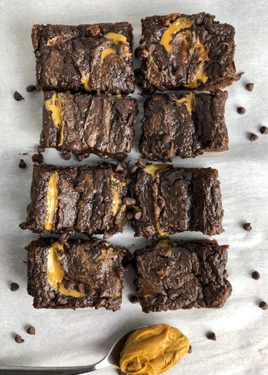 Chocolate Peanut Butter Protein Brownies