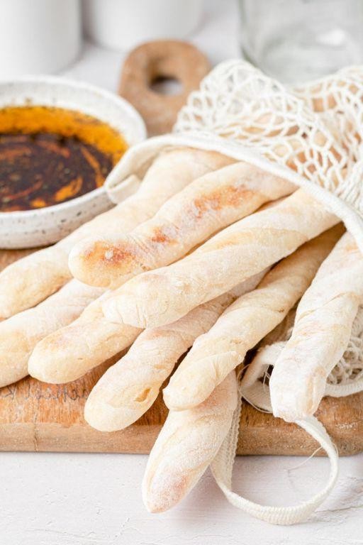 Ciabatta Breadsticks with Sea Salt