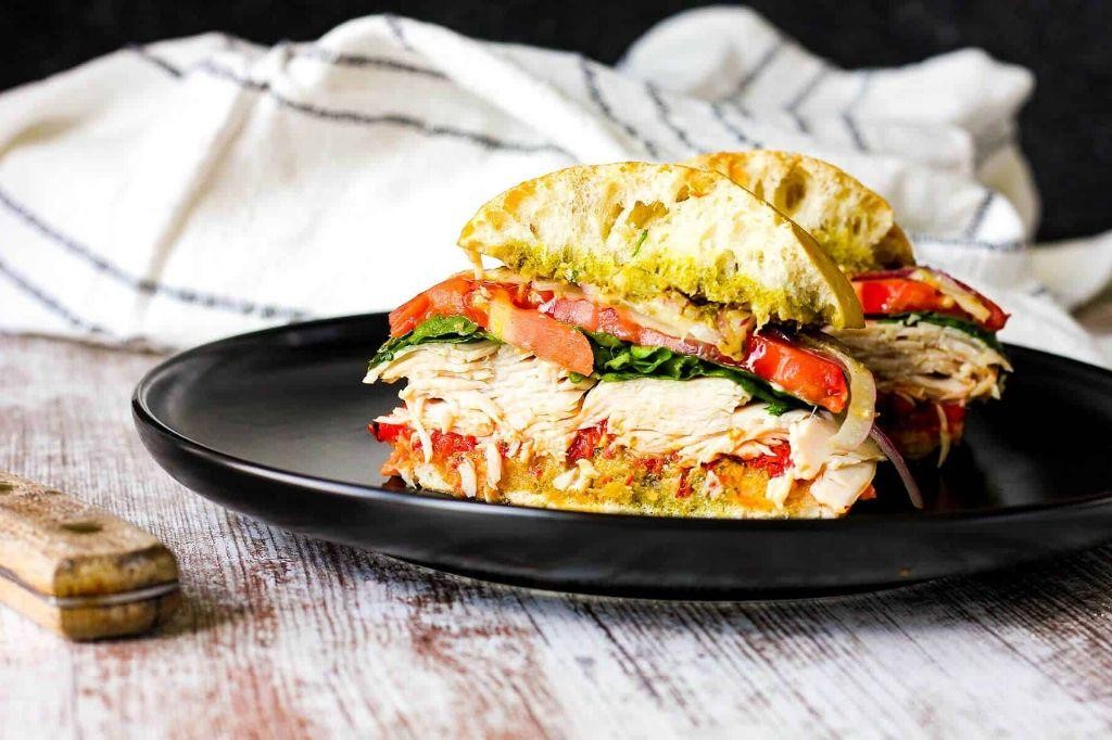 Ciabatta Sandwich Loaf with Pesto