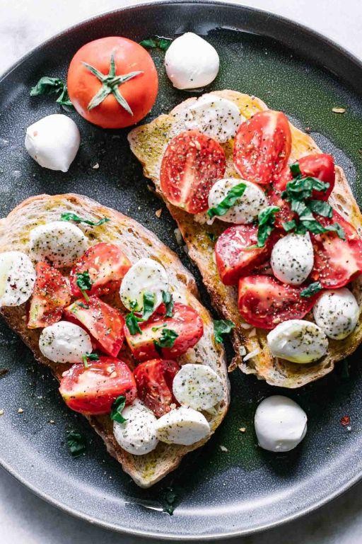 Ciabatta with Fresh Basil and Mozzarella