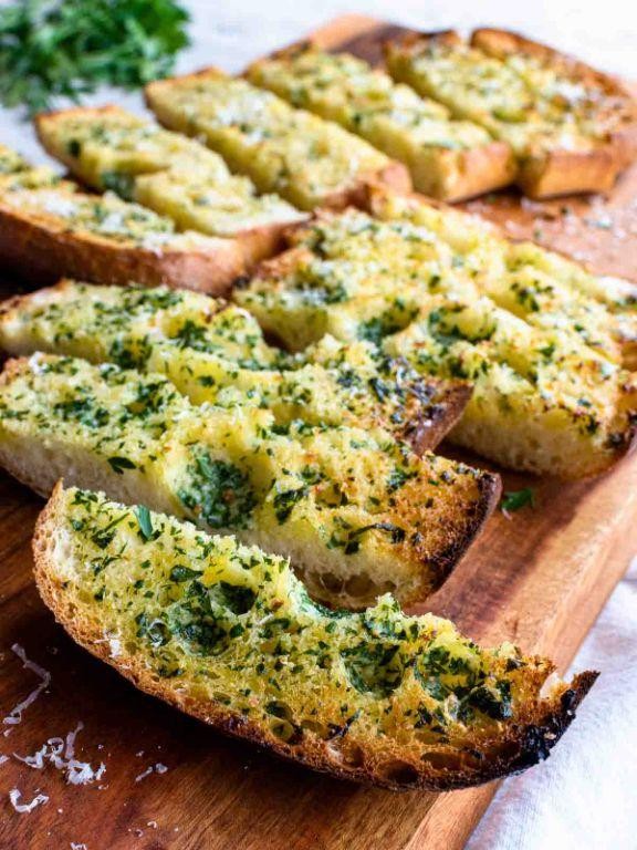 Ciabatta with Roasted Garlic and Parmesan