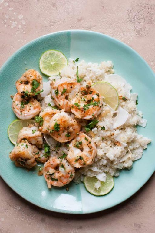 Cilantro Lime Shrimp with Cauliflower Rice