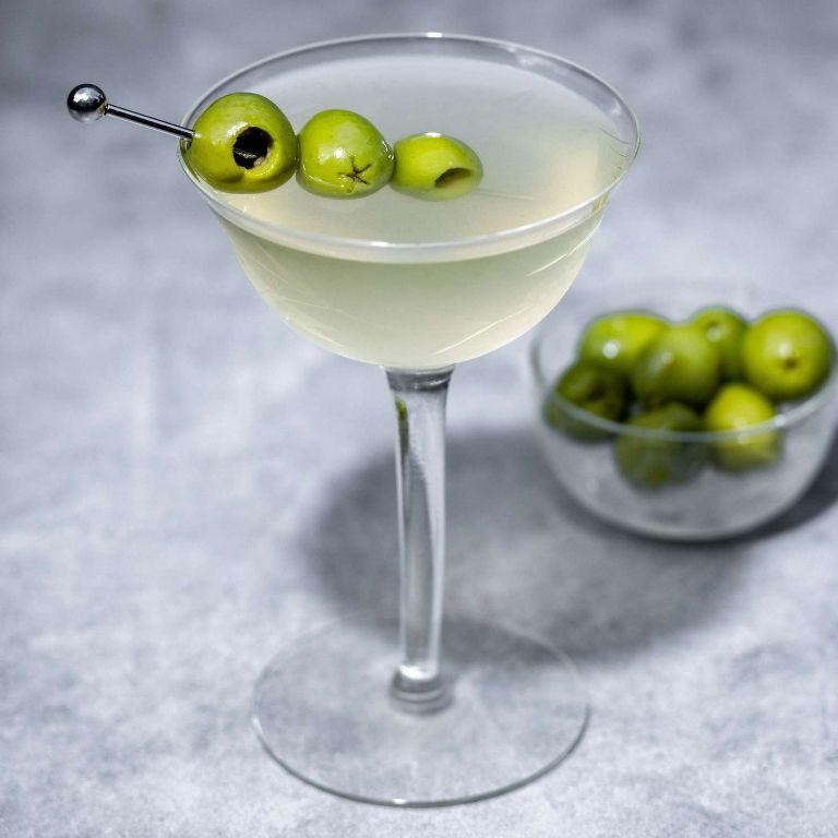 Classic Dirty Martini with Olive Brine