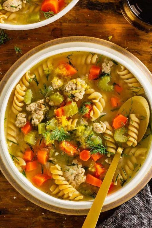 Classic Ground Chicken and Vegetable Soup