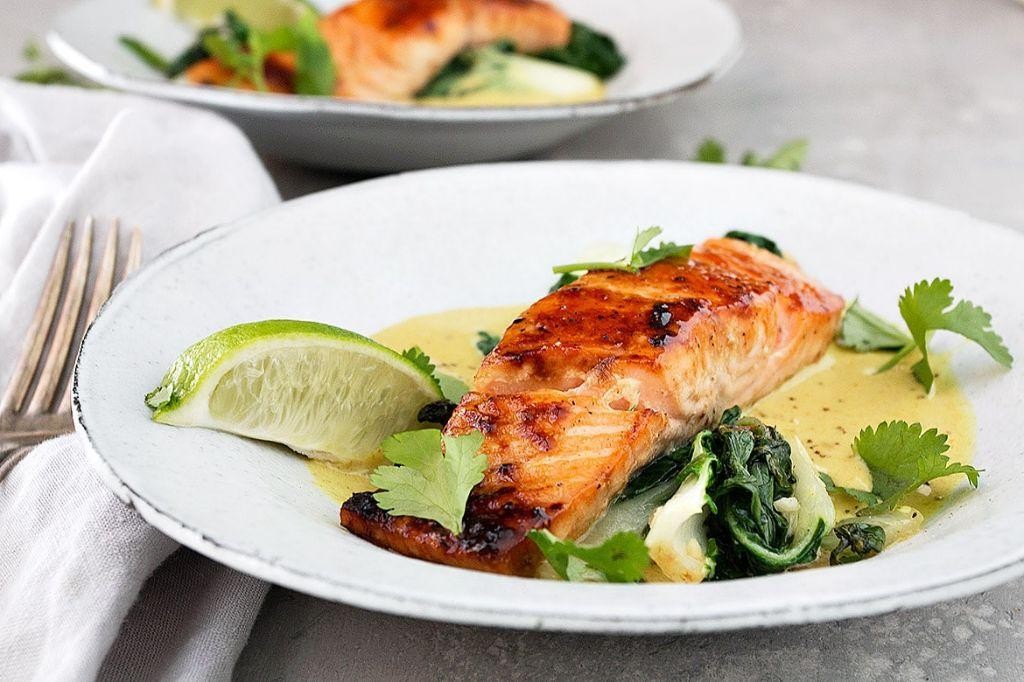Coconut Lime Grilled Salmon