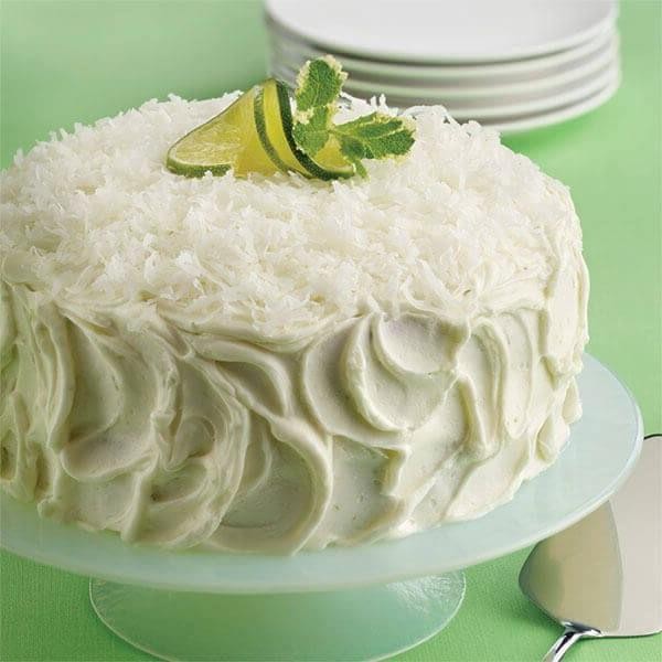 Coconut Lime Layer Cake with Coconut Cream Frosting