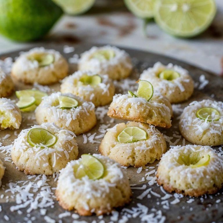 Coconut Lime Thumbprint Cookies