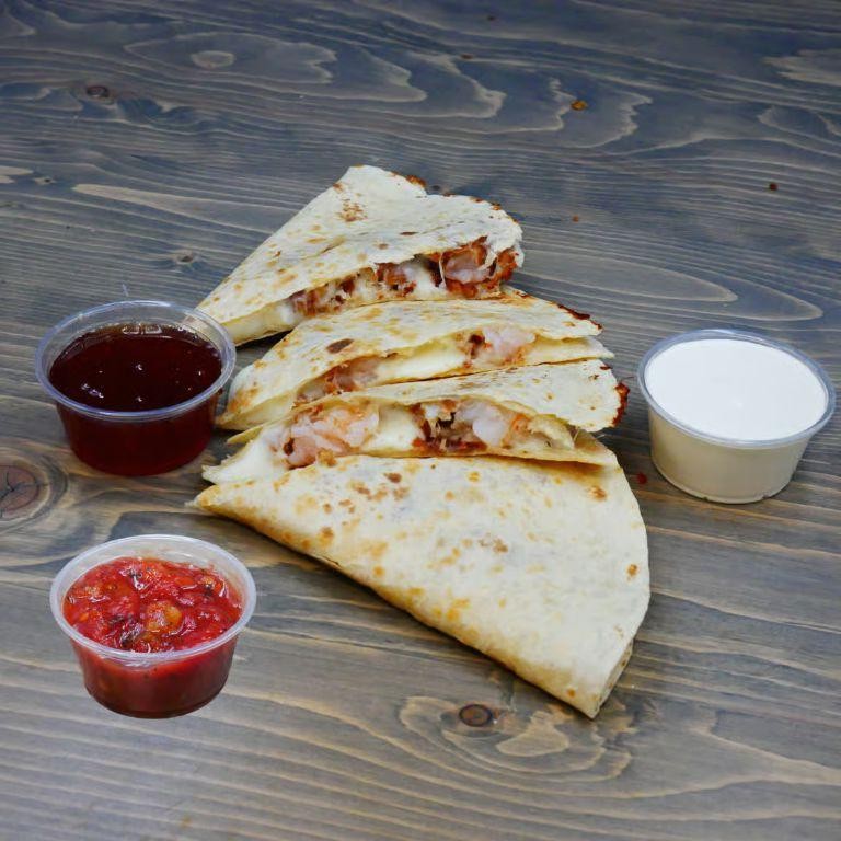 Coconut Shrimp Quesadilla