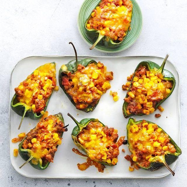 Corn and Cheese Stuffed Peppers