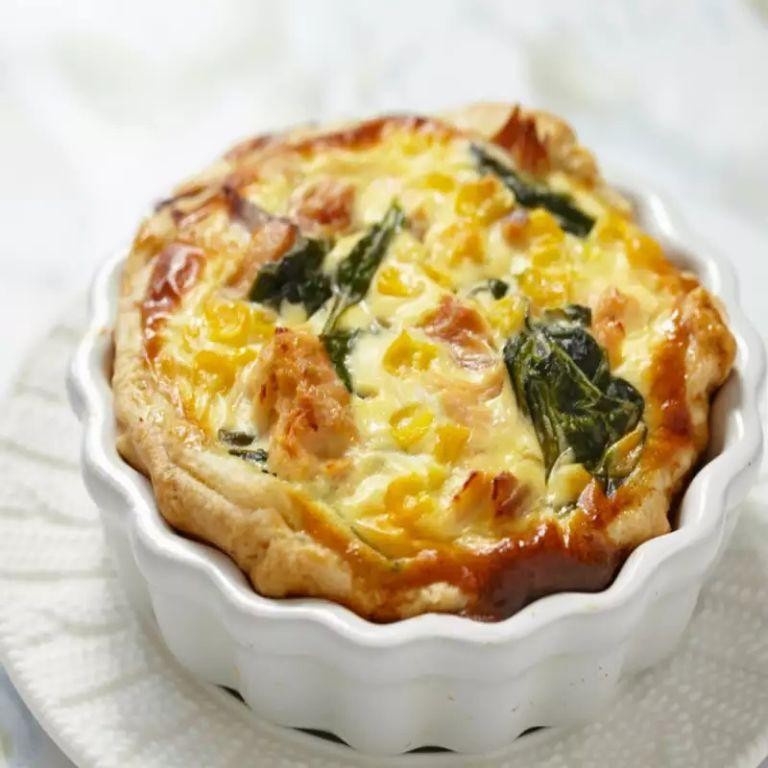 Corn and Spinach Quiche