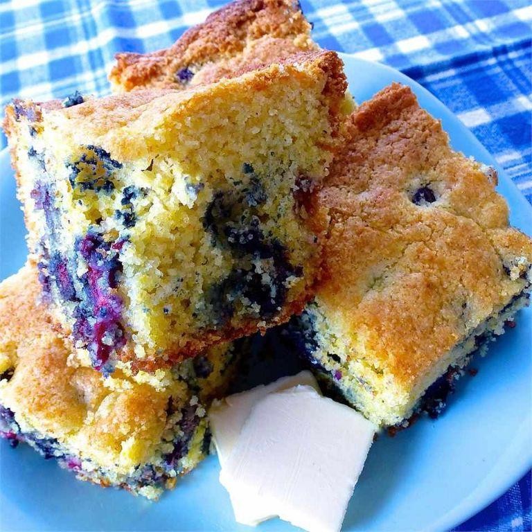 Cornbread with Blueberries