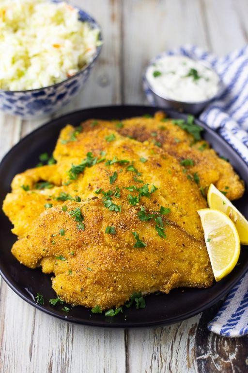 Cornmeal-Crusted Pan-Fried Catfish with Tartar Sauce