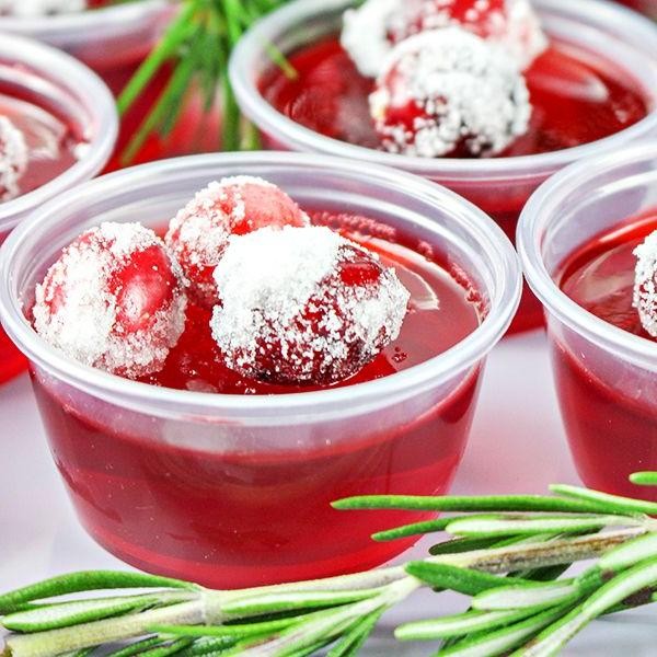 Cranberry Lime Jello Shots