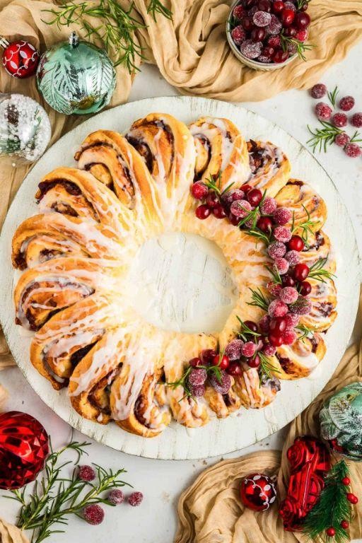 Cranberry Orange Wreath Cookies