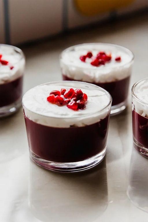 Cranberry Pomegranate Jello Cups