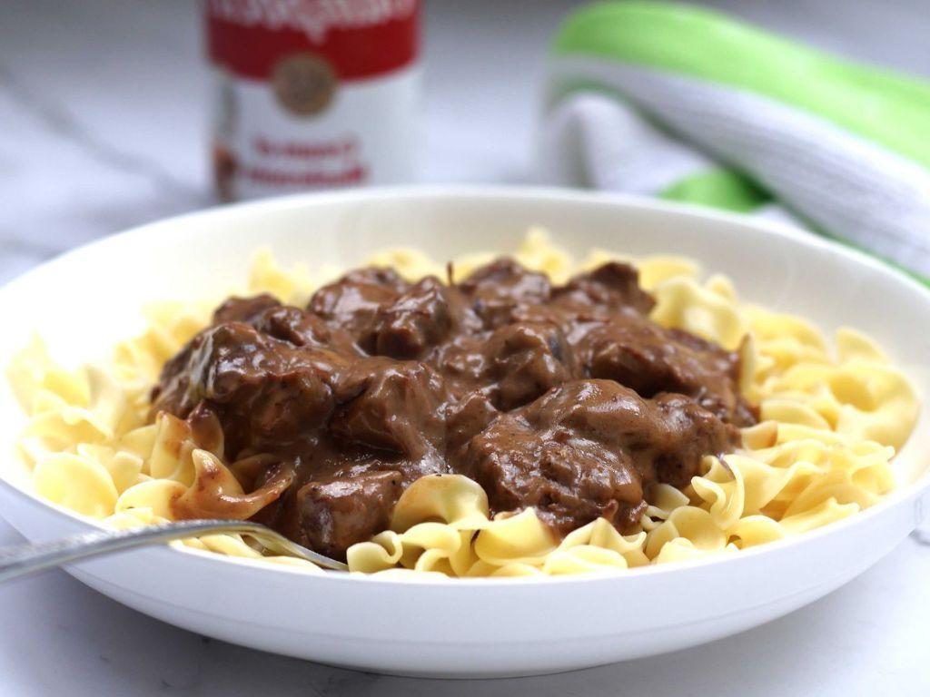 Creamy Beef Tips and Noodles