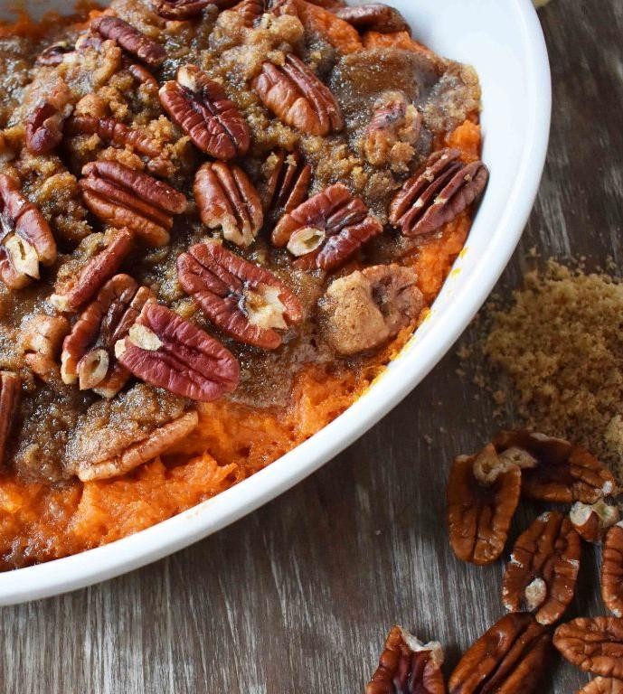 Creamy Brown Sugar Pecan Sweet Potato Mash