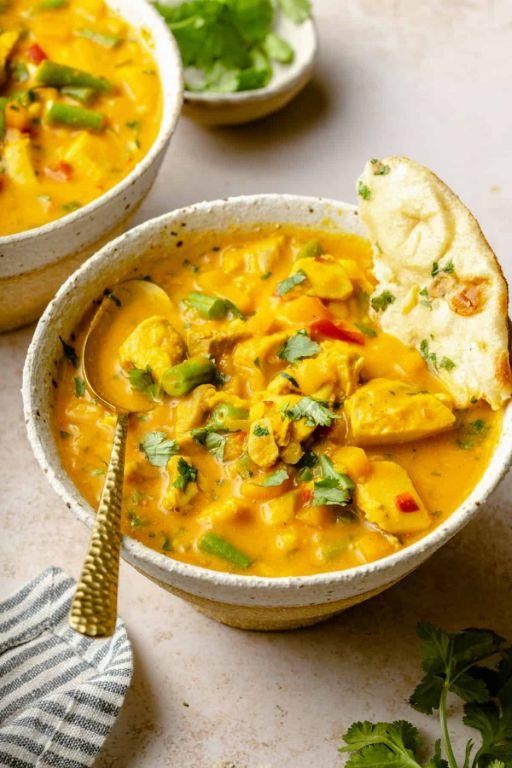 Creamy Coconut Ground Chicken Soup