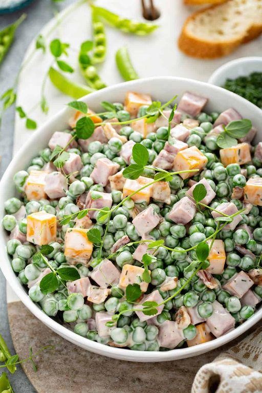 Creamy Ham and Pea Salad