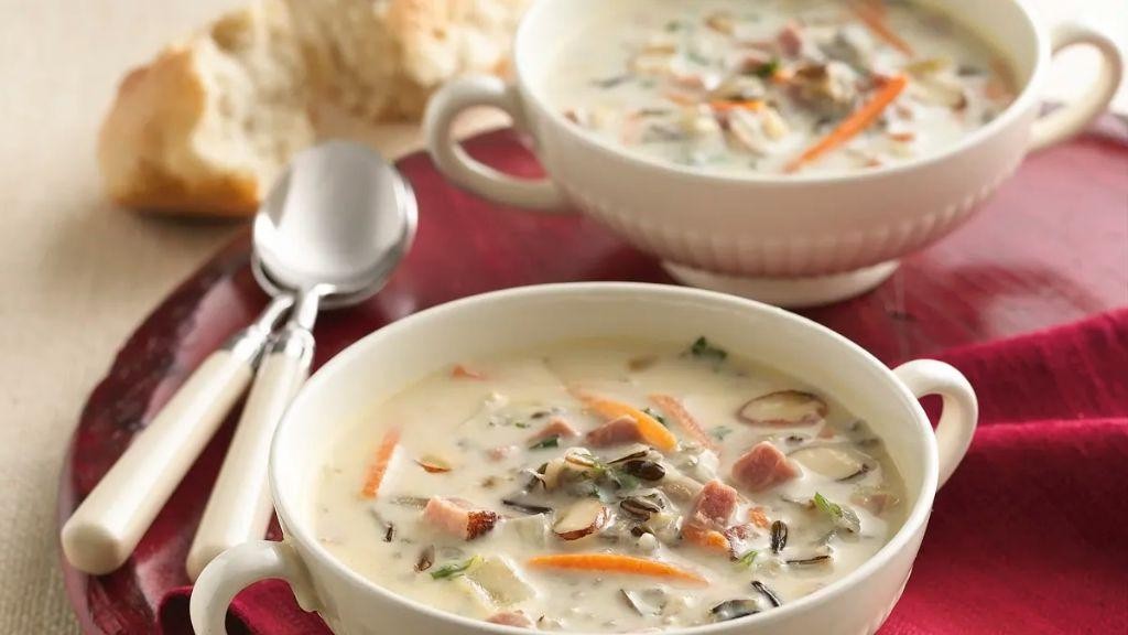Creamy Ham and Rice Soup
