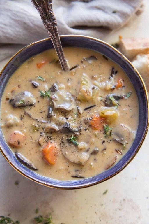 Creamy Mushroom Rice Soup