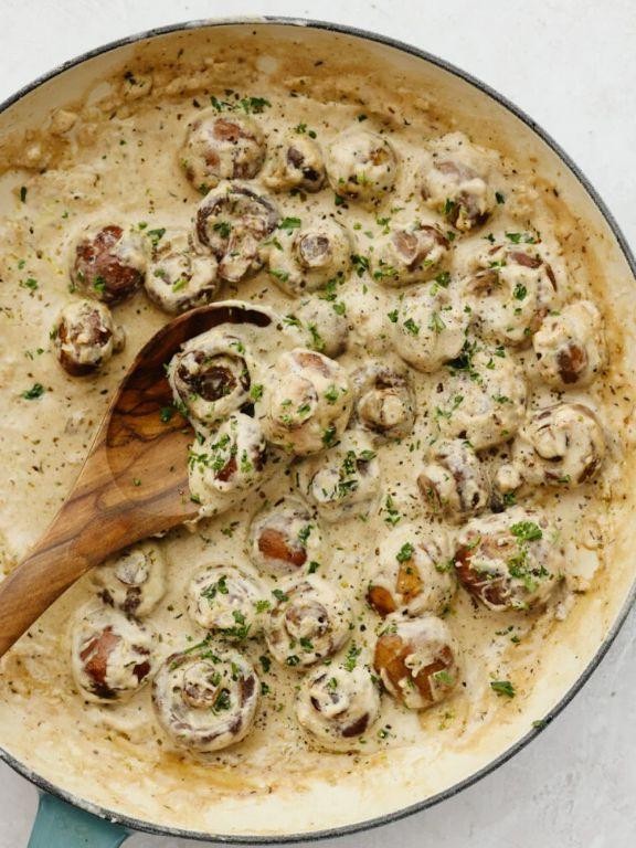 Creamy Parmesan Sautéed Mushrooms