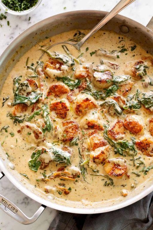 Creamy Tuscan Scallops