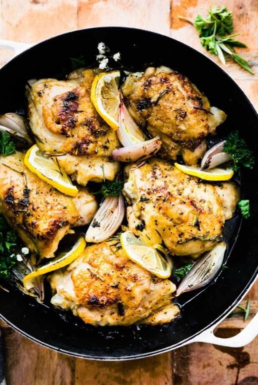 Crispy Baked Greek Chicken Thighs with Rosemary