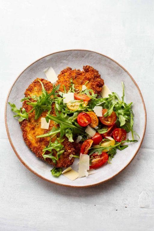 Crispy Chicken Milanese with Arugula and Parmesan