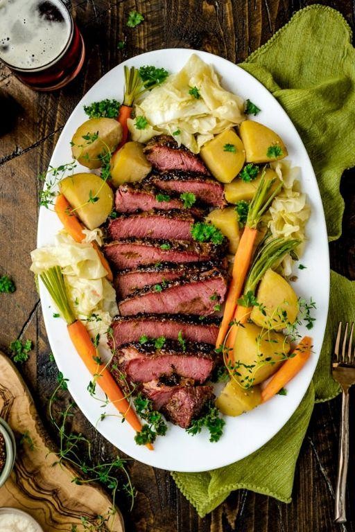 Crock Pot Corned Beef with Honey Mustard Glaze
