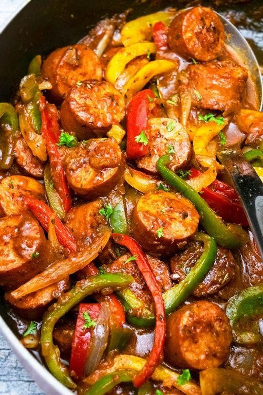 Crockpot Sausage and Peppers
