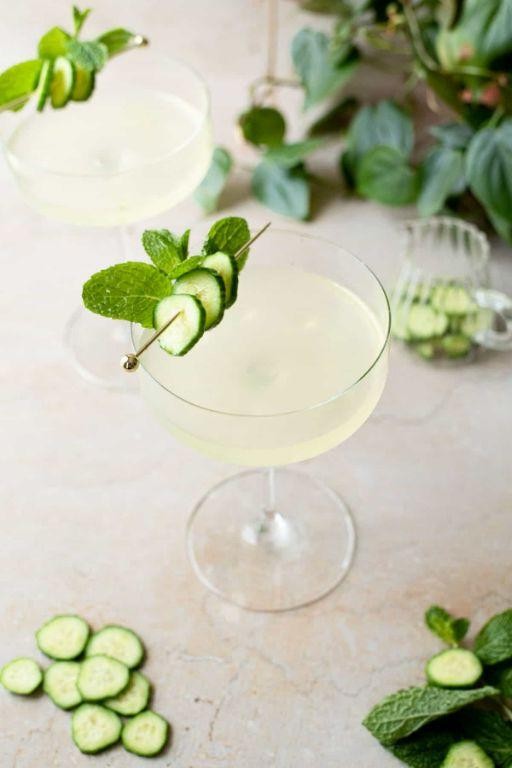 Cucumber and Mint Dirty Martini