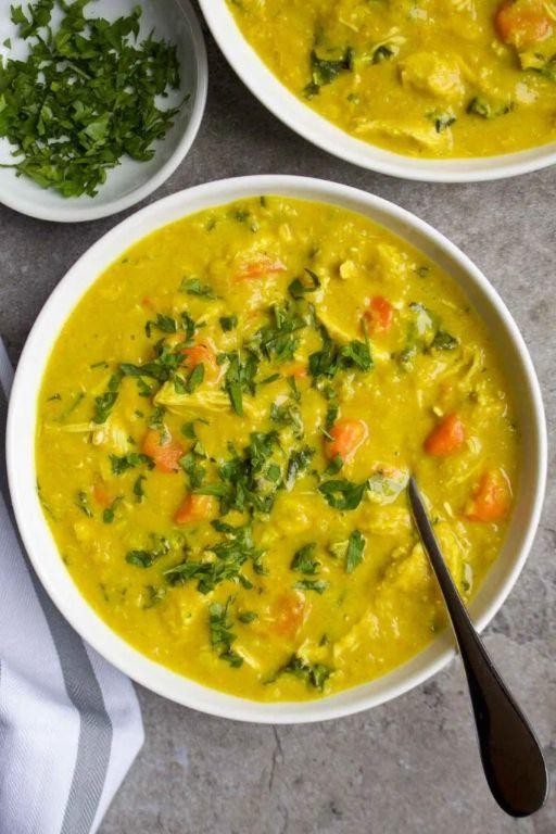 Curried Chicken Lentil Soup