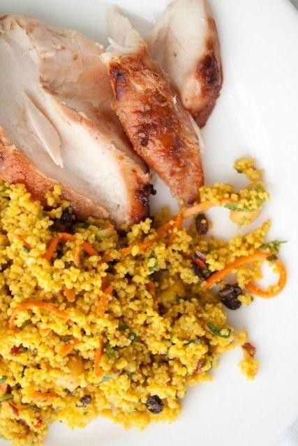 Curried Millet with Chickpeas and Spinach