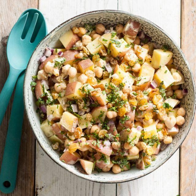 Curried Pea Salad with Golden Raisins