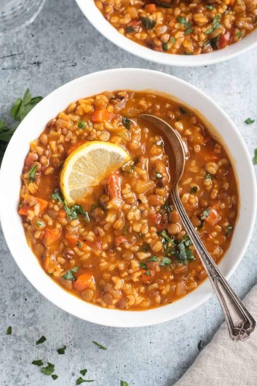 Curried Rice and Lentil Soup