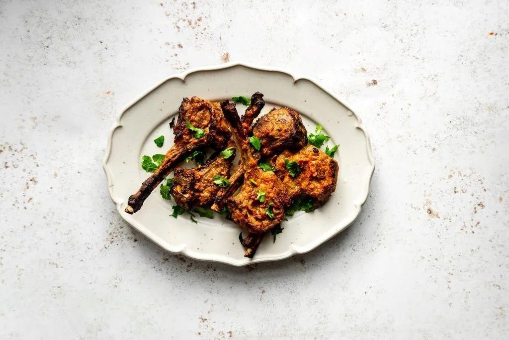 Curry Spiced Air Fryer Lamb Chops