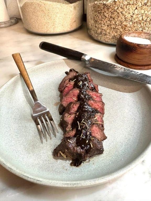 Deer Tenderloin Medallions with Mushroom Sauce