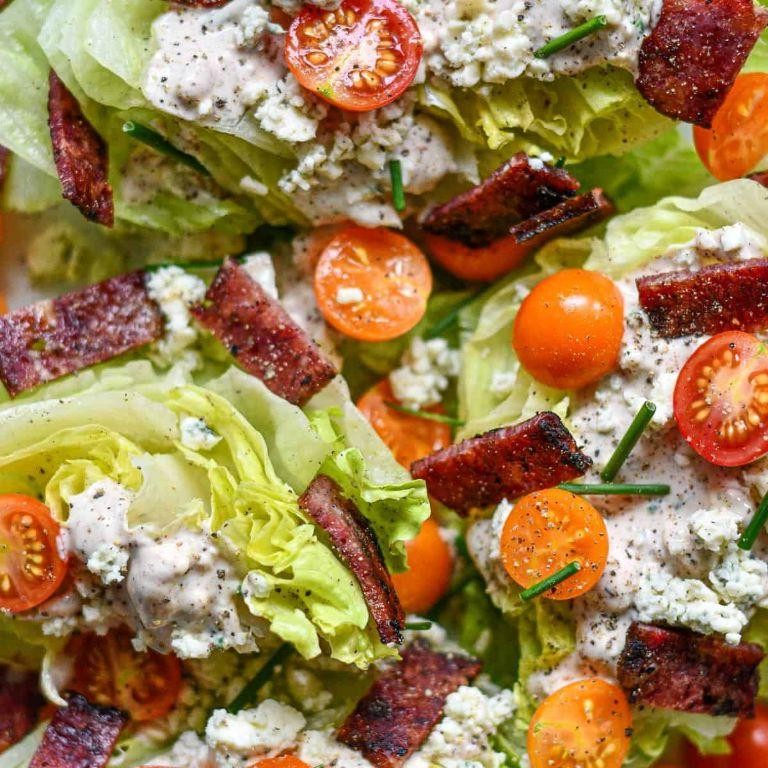 Deer Tenderloin Salad with Blue Cheese Dressing
