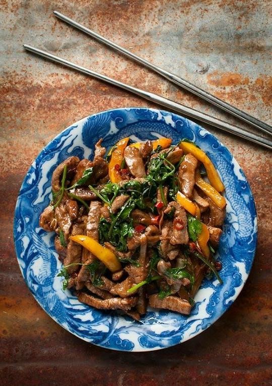 Deer Tenderloin Stir-Fry with Asian Vegetables
