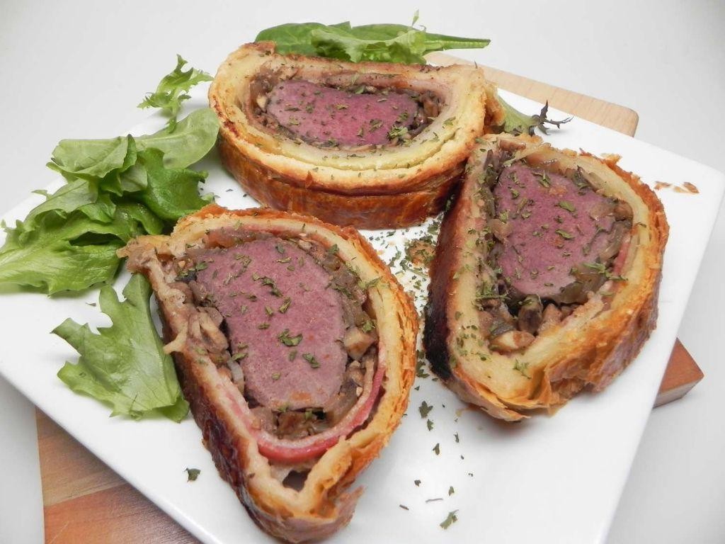 Deer Tenderloin Wellington with Puff Pastry