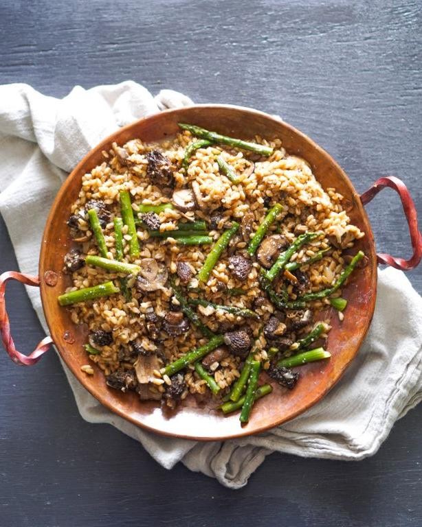Dried Morel Mushroom and Asparagus Risotto