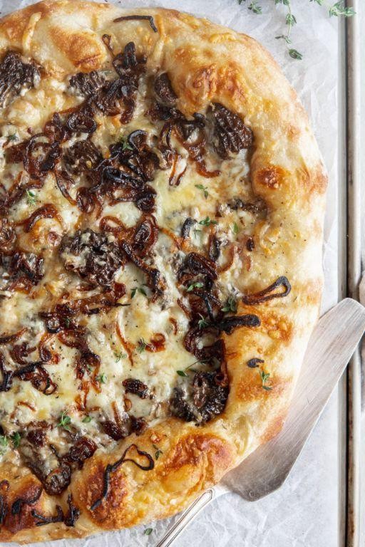 Dried Morel Mushroom and Truffle Oil Pizza