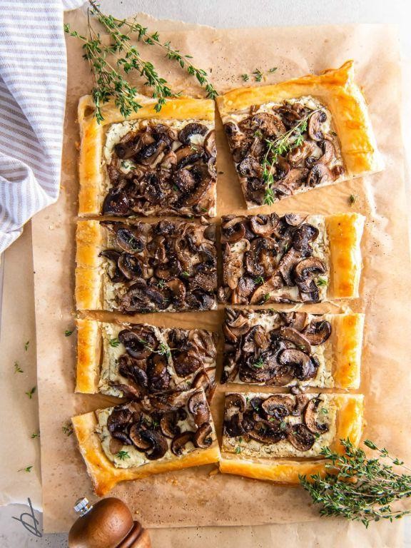 Dried Porcini Mushroom and Goat Cheese Tart