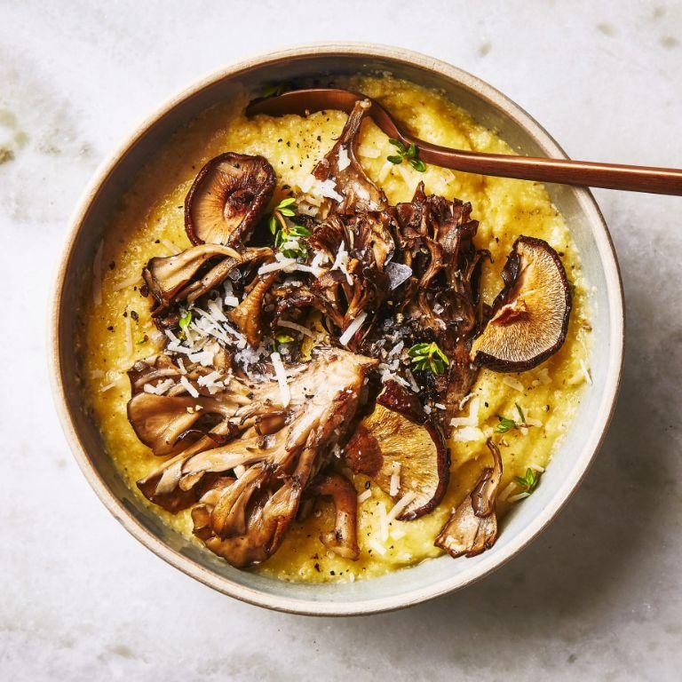 Dried Porcini Mushroom and Parmesan Polenta